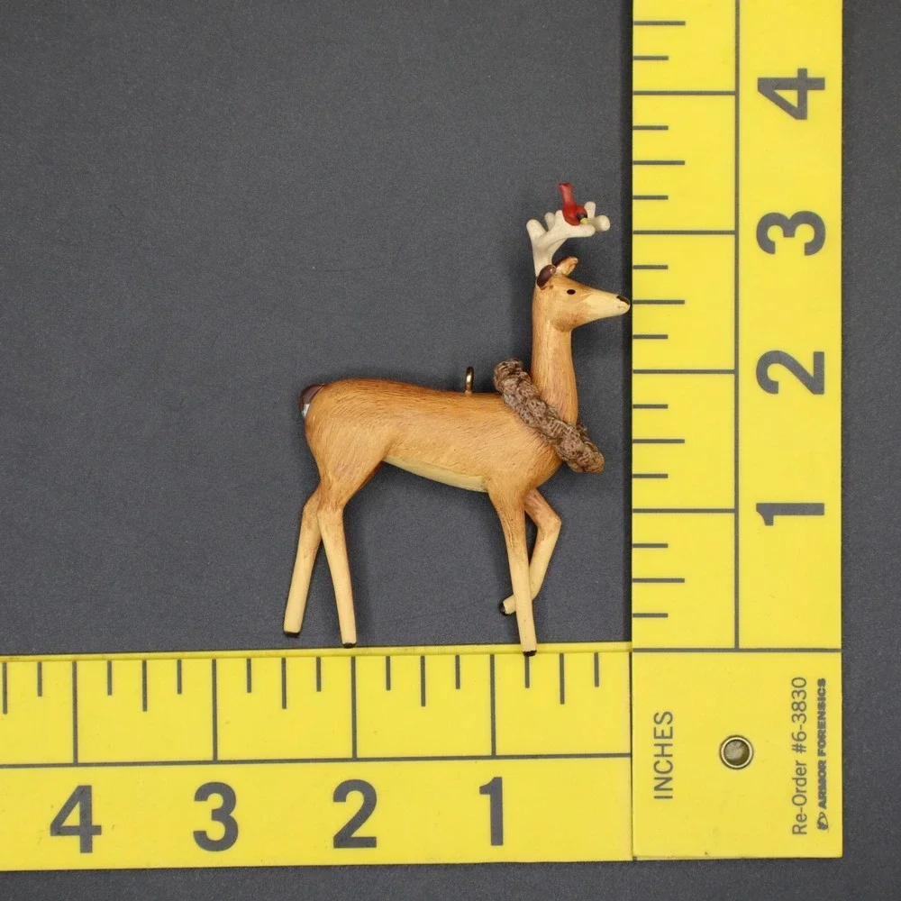 2007 Exclusive Hallmark Peaceful Animals VIP Gift Keepsake Ornament Deer & Bird